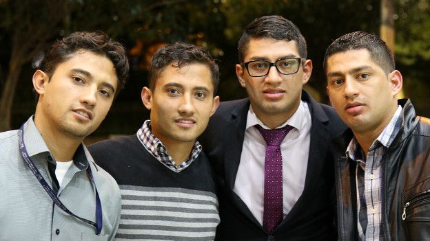 Jorge, William, Carlos y Wilber (de izq. a der.)