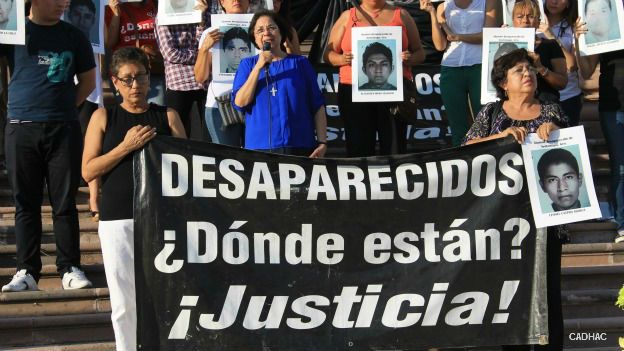 Protesta por la desaparición de personas en México