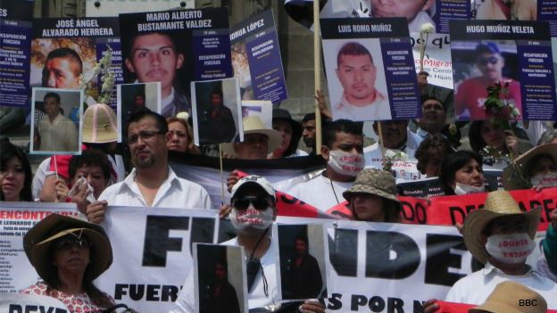 Protesta por la desaparición de personas en México