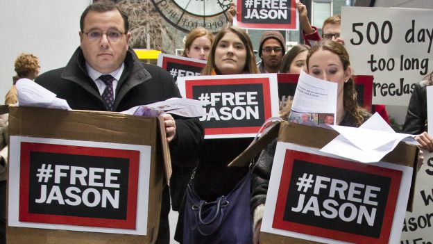 Manifestación a favor de la liberación de Jason Rezaian.