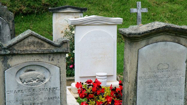 Lápidas en el Cementerio Británico de Bogotá