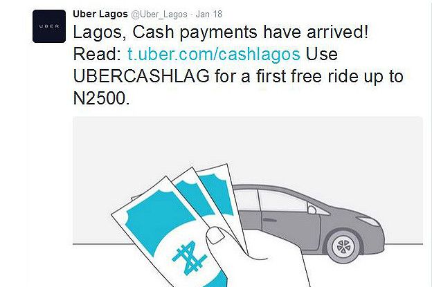 Uber Cash, Lagos