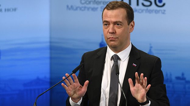 El primer ministro ruso Medvédev