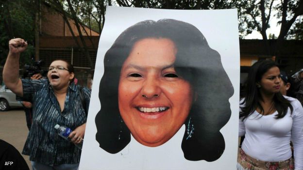 Protesta por la muerte de Berta Cáceres en Honduras