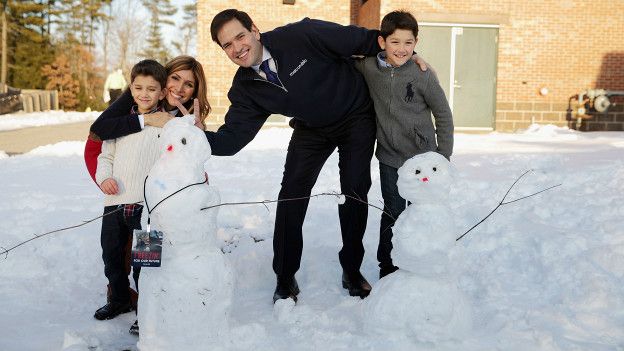 Marco Rubio con sus hijos