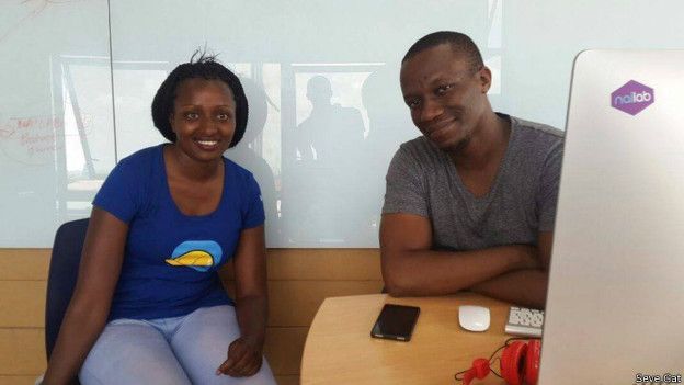 Seve Gat con el empresario Sam Gichuru