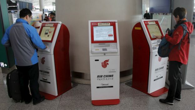 Chinos en el aeropuerto