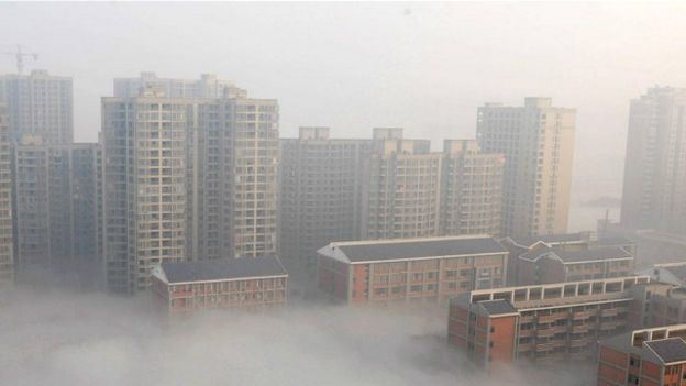 Una imagen de contaminación en China