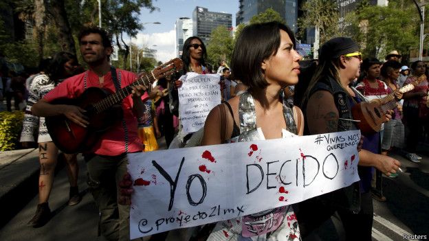Marcha contra la violencia machista en México