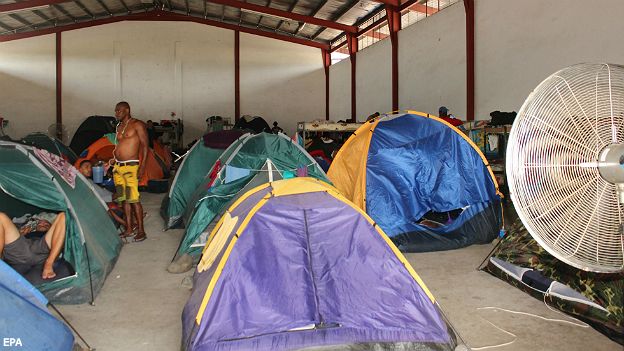 Refugio en Paso Canoas, Panamá