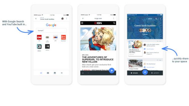 La app de Google, Spaces