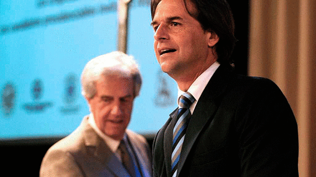 Tabaré Vázquez y Luis Lacalle Pou (foto: AP)