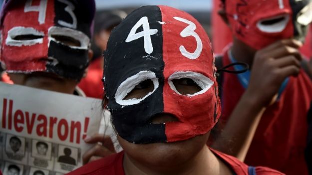 Protesta por la desaparición de estudiantes en Iguala, Guerrero. Foto: AFP/Getty