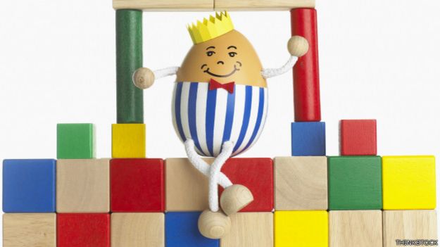 Humpty Dumpty en su pared de ladrillos...