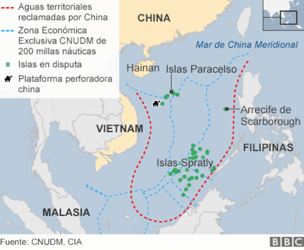 Mapa China Spratly