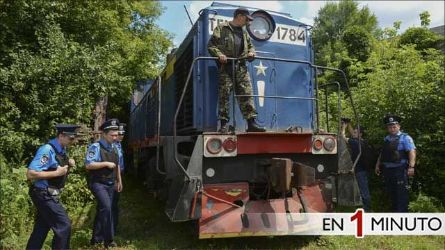 Tren con cuerpos recuperados del avión MH17