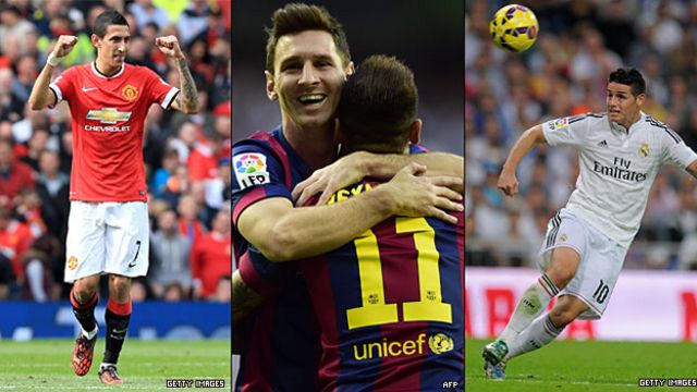 Cinco latinoamericanos entre los candidatos al Balón de Oro 2014