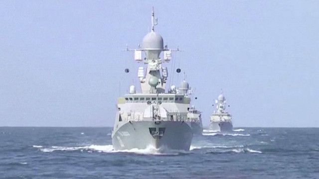 Российский удар по целям в Сирии с Каспийского моря