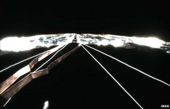Resultado de imagem para espaçonave japonesa de vela solar, IKAROS