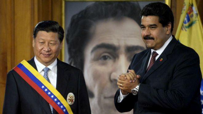 Xi Jinping y Maduro.