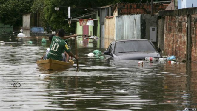enchente no Brasil