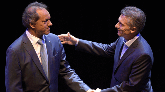 Daniel Scioli y Mauricio Macri