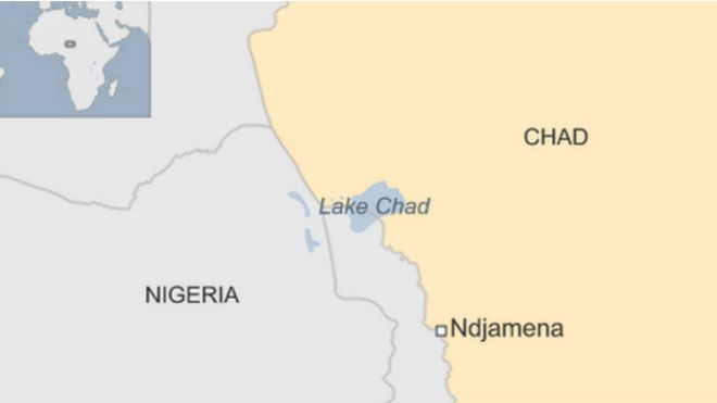 Mapa del lago Chad