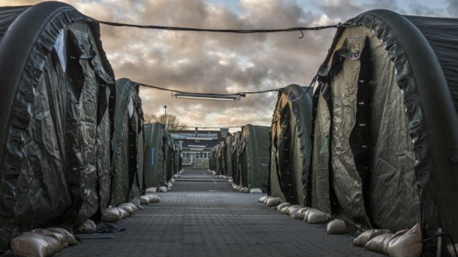 Un campo de refugiados a las afueras de Copenhaguen.