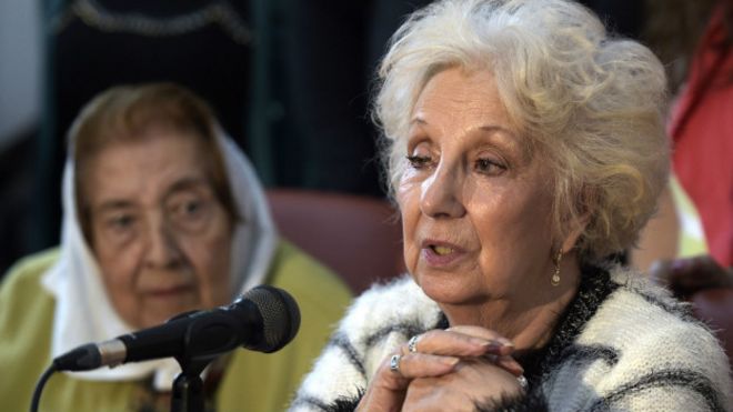 Estela de Carlotto, líder de las Abuelas de la Plaza de Mayo.