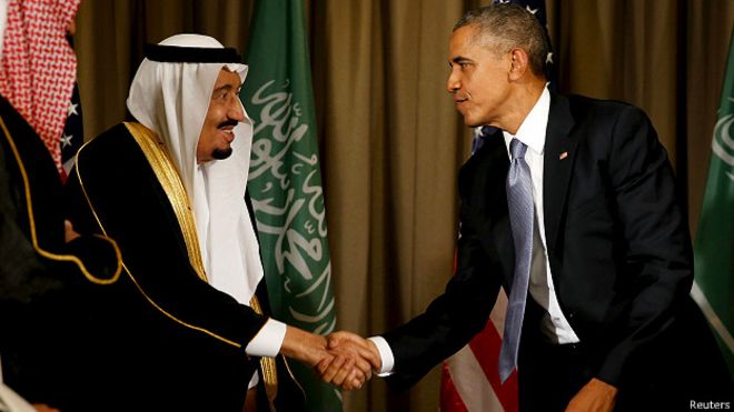 Barack Obama y el rey de Arabia Saudita