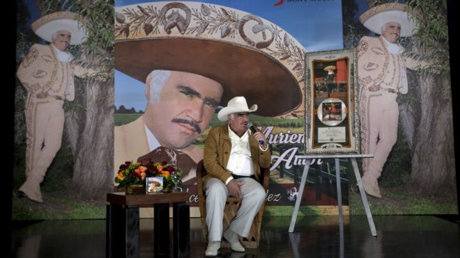 Vicente Fernández durante una conferencia en Tlajomulco de Zuniga, Mexico, en octubre de 2015.