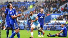 Cardiff City conceded three goals in 12 minutes against Manchester City just before the half-time whistle