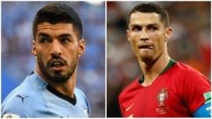 Luis Suarez and Cristiano Ronaldo