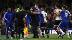 Tottenham and Chelsea players clash in 2016