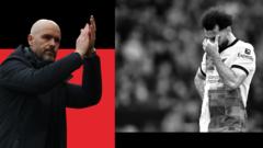 Erik ten Hag and Mohamed Salah