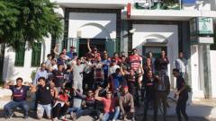 A group of fans after donating to Club Africain