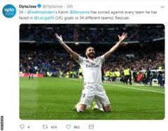 Karim Benzema has scored against every team he has faced in La Liga