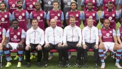 Aston Villa 2015-16 squad photo with Adama Traore (top right) and Micah Richards (bottom left)