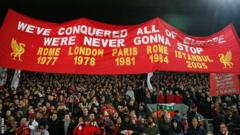 Liverpool fans at Anfield