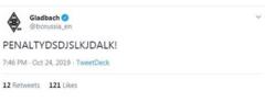 Borussia Monchengladbach penalty award tweet