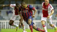 Adama Traore playing for Barcelona