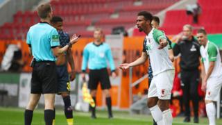 Augsburg and Union Berlin in action