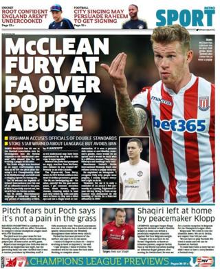 Tuesday Metro back page