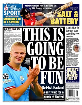 Daily Express back page - 1 October
