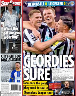 Back page of the Daily Star on 23 May 2023