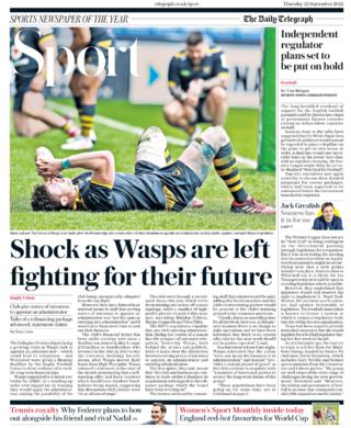 Telegraph back page