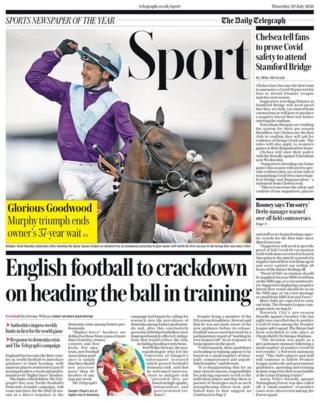 Thursday's Daily Telegraph