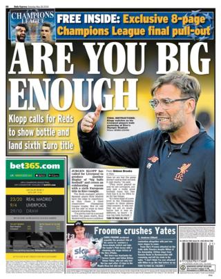 Saturday's Express back page