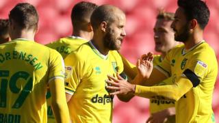Norwich celebrate goal