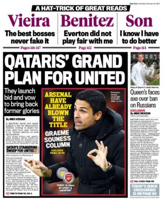 Mail back page - 'Qataris grand plan for United'